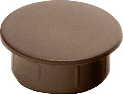 LOGISTSYSTEM 10x Abdeckstopfen für Bohrung 20 mm Braun Kunststoff Blindstopfen Abdeckkappen