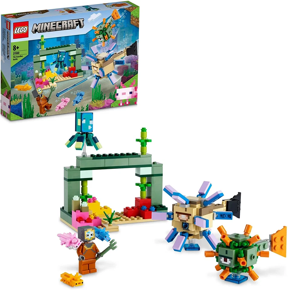 LEGO 21180 Minecraft The Guardian Battle Brand New - Image 1 of 4