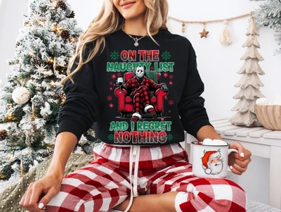On The Naughty List Ugly Christmas Sweater Christmas Sweatshirt Christmas Shirt - Image 1 of 4
