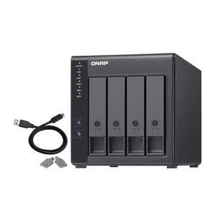 QNAP TR-004 storage drive enclosure HDD/SSD enclosure Black 2.5/3.5" - Photo 1/1