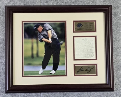 John Daly Golf Enmarcado Foto Autógrafo Placa PGA Tour Campeón Niños Niñas Club Foto 1 de 4