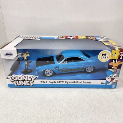 Новый масштаб 1:24 JADA Looney Tunes синий хитрый E. Coyote и 1970 Plymouth Road Runner - Изображение 1 из 4