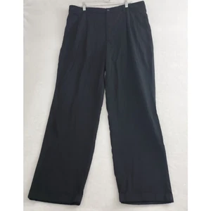 Hathaway Men’s 38x32 Black Pleated Dress Pants Straight Leg Trousers Classic Fit - Picture 1 of 8