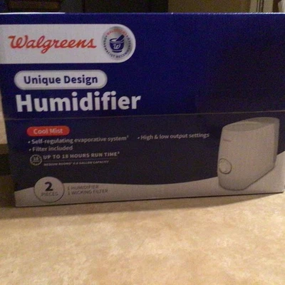 Walgreens, Cool Mist, Ultrasonic Humidifier, 18 Hour Run Time + 1 Added Filter - Image 1 of 3