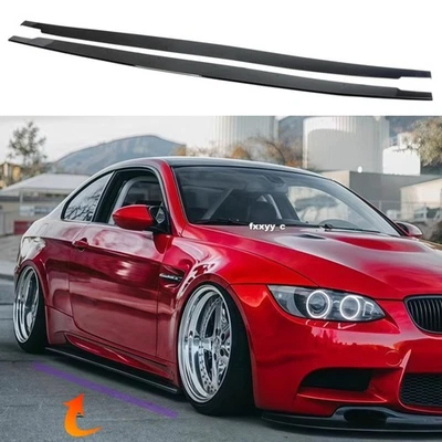 For BMW 3 Series M3 E90 E92 E93 325i 328i 335 Side Skirt Extension Splitter Pair Foto 1 de 4