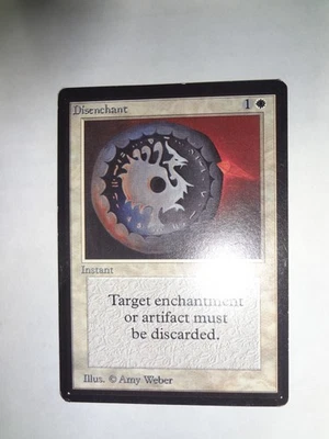 MTG MAGIC THE GATHERING CARD ORIGINAL BETA WHITE DISENCHANT INSTANT COMMON x1 - Image 1 of 4
