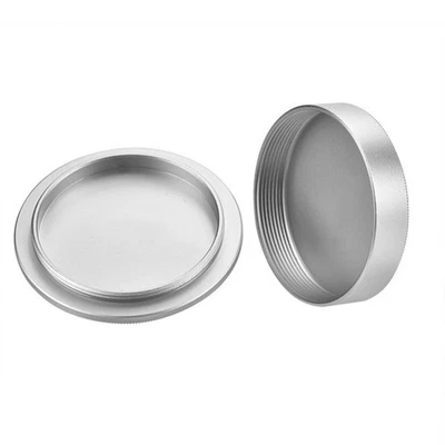 Metal Body Cap and Lens Rear Cap Set for M39 LTM LSM Leica Screw Mount Sliver - Image 1 of 3