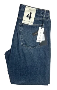 NEW Rag & Bone Fit 4 Straight Jeans Men's 33x32 (34"L) Authentic Rigid Anchor - Picture 1 of 10