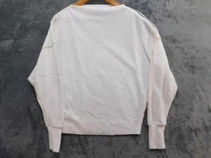 We The Free Sweater Womens Small Ivory Dolman Thermal Shoulder Zip Free People - Picture 1 of 13