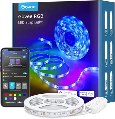 LED-STREIFEN GOVEE H6159 RGB-FARBSTEUERUNG LED-STREIFENBELEUCHTUNG 5 M - Bild 1 von 4