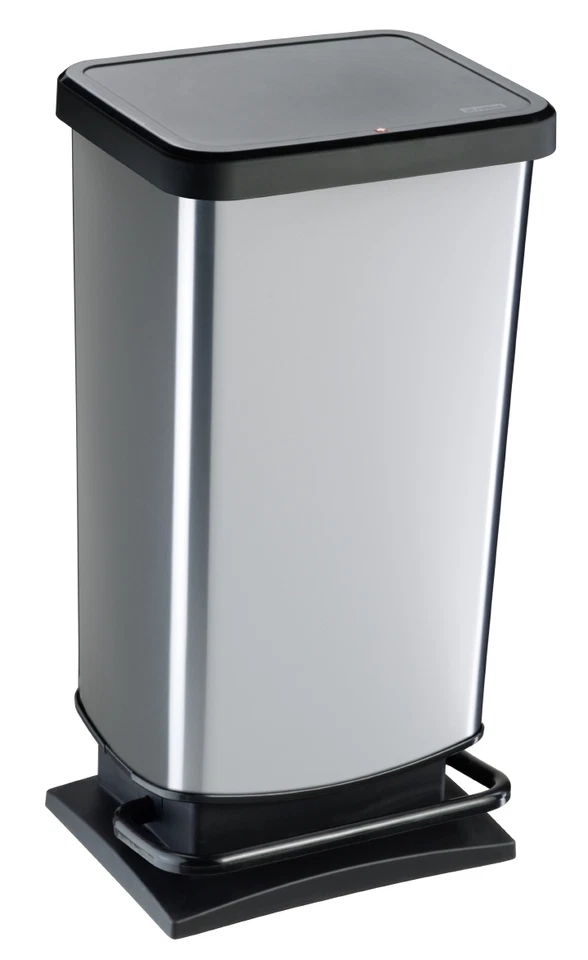 Rotho PASO Treteimer 40L – Edelstahloptik, Trittfunktion, geruchsdicht, robust - Bild 1 von 4