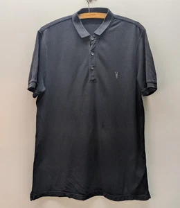 All Saints Golf Poloshirt Herren Large Schwarz Piqué Strick Kurzarm Performance - Bild 1 von 10