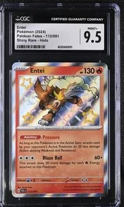 Entei 112/091 Shiny Rare  - Pokémon Paldean Fates - CGC 9.5 - Imagen 1 de 1