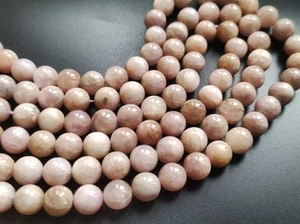 10mm Kunzite Pink Gemstone Beads Round Strand Bracelet Craft Jewellery - Picture 1 of 2