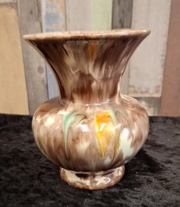 Kleine alte Keramik Vase, 30er/40er Jahre, Verlaufslasur - Bild 1 von 7