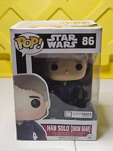 Figura de vinilo exclusiva Funko Pop Star Wars Han Solo (Snow Gear) #86 caja de botín - Imagen 1 de 5
