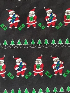 Happy Santa Claus Hugging Gifts 100% Silk Necktie Xmas Hallmark Holiday Tie Tree - Picture 1 of 5