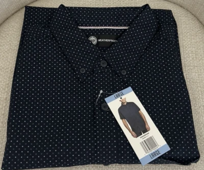NWT Weatherproof size L navy blue comfort stretch short sleeve shirt mens - Image 1 of 4