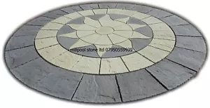 3.46M  SUN CIRCLE PAVING PATIO SLABS STONE FLAGS  (  DELIVERY  EXCEPTIONS) - Picture 1 of 10