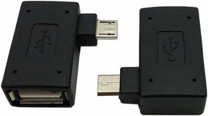 Adaptador OTG, 90 Adaptador Puerto USB Ángulo Derecho + Izquierdo, Micro OTG, Paquete de 2 - Imagen 1 de 6