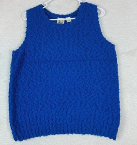 Vintage Colter Bay International Womens XL Blue Sleeveless Sweater Vest 90s - Picture 1 of 9