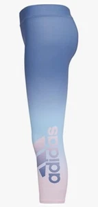 Adidas Aeroready Size 14 Girls Ombre Blue/Pink 7/8 Athletic Tights - Picture 1 of 4