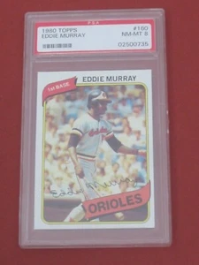 1980 Topps Baseball #160 Eddie Murray PSA 8 NM-MT NQ - Picture 1 of 1