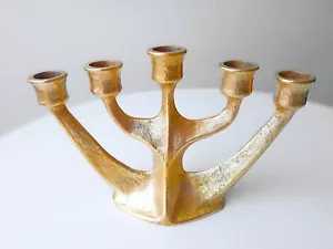 Vintage Brutalist Bronze Candlestick by "GILDE HANDWERK" Horst Dalbeck, 1960s - Bild 1 von 9