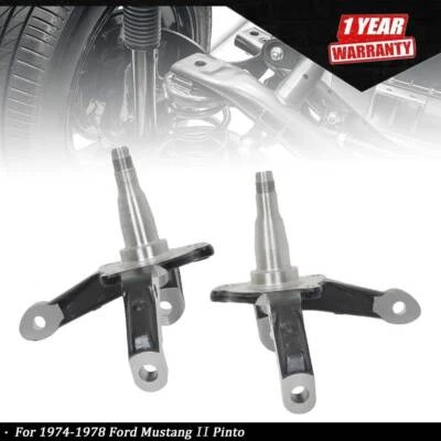 New Pair Forged Steel 1-piece Stock Spindles For 1974-1978 Ford Mustang Ii Pinto - Image 1 of 4