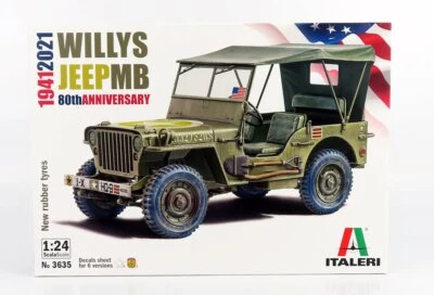 MODELLINO AUTO STATICO ITALERI JEEP WILLYS US ARMY MILITARE 1942 SCALA 1:24 - Immagine 1 di 2