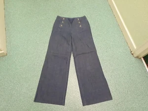 Pantalones de mezclilla sueltos Marks & Spencer talla 10 pierna 33" azul oscuro desteñido damas - Imagen 1 de 4