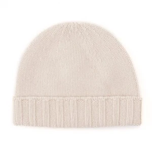 Drumohr F/W 24-25 Ivory Cream Knit Extra-Soft Cashmere Hat Cap M NWT - Picture 1 of 4