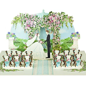 Wedding Couple Pop-Up Card – Romantic 3D Wedding Scene | Perfect Gift - Picture 1 of 7