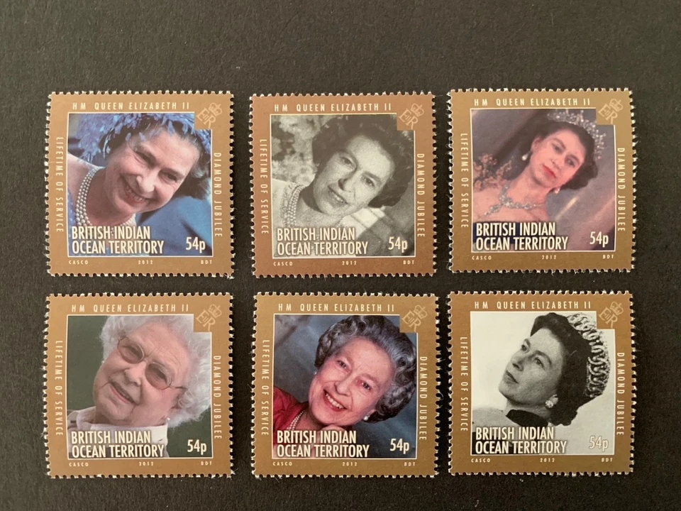 BRITISH INDIAN OCEAN TERRITORY 2012 DIAMOND JUBILEE 6v SG473/78 MNH - Image 1 of 1