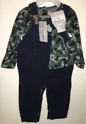 Conjunto de 3 piezas Tommy Bahama camuflaje niños 3-6 meses con babero azul verde nuevo Foto 1 de 4