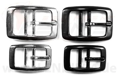 Doppelstegschnalle Zinkdruckguss silber schwarz 13 16 20 25 mm Dornschnalle - Bild 1 von 3