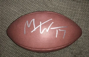 Mike Wallace Autographed Signed Football COA Eagles Steelers Vikings Dolphins - Picture 1 of 3
