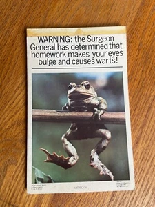 Vintage 1982 C.M. Paula Co. Anti- Homework School Notepad Stationary Funny Joke - Picture 1 of 14
