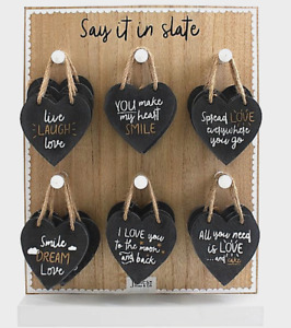 Hanging Home Decor Wooden wall plaque 6 Designs Heart Detail Live Laugh Love 