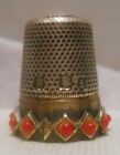 Antique Sterling Silver & Gold Thimble by J.A.Henckels, Germany, Circa *1900s