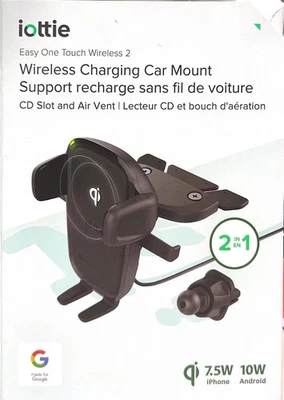 Soporte de coche de carga inalámbrica iOttie para Apple y Android, reacondicionado - Envío rápido Foto 1 de 4