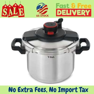 T-fal Clipso Stainless Steel Pressure Cooker, 6.3 Quart, Induction Cookware - Image 1 of 4