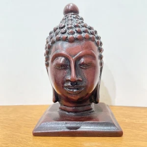 Buddha Head Resin Statue 4.5" Buddha Figurine Thai Art Collectable - Picture 1 of 7