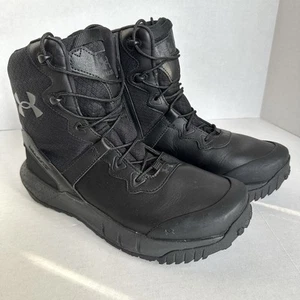 UNDER AMOUR Men 10.5 Black Boot MicroG VALSETZ Waterproof Zip 3026738-001 *READ - Picture 1 of 16