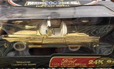 Road Signature 1955 Ford Thunderbird 24k Gold Plated 1:18 Scale Diecast LE Car - Image 1 of 4