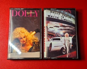 VINTAGE 1980s Dolly Parton- Two Cassette Tape Lot-Dolly Rainbow & White Limozeen - Picture 1 of 3