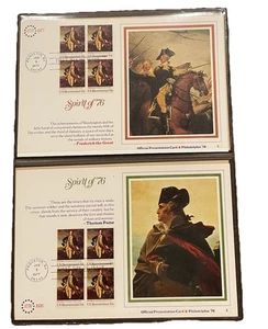 Fleetwood 1976 Spirit of 76 - Official Presentation Card and FDI Stamps 1977 - Picture 1 of 4