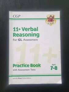 11 Plus Year 3 GL Verbal Reasoning Book Assessment Test with Answer Ages 7-8 CGP - Picture 1 of 1