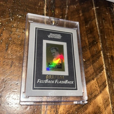 2005 Peyton Manning Bowman Chrome #d 083/199 Feltback Flashback - Image 1 of 2