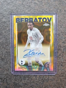 Dimitar Berbatov Auto 26/50 Topps Chrome UEFA Club Competitions 2024-25 Spurs - Picture 1 of 2